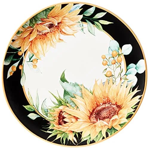 Certified International Sunflower Fields 10.75" Dinner Plates, Multi Colored, Large, Set of 4 | Farmhouse Style Ceramic Dinnerware thumbnail 2