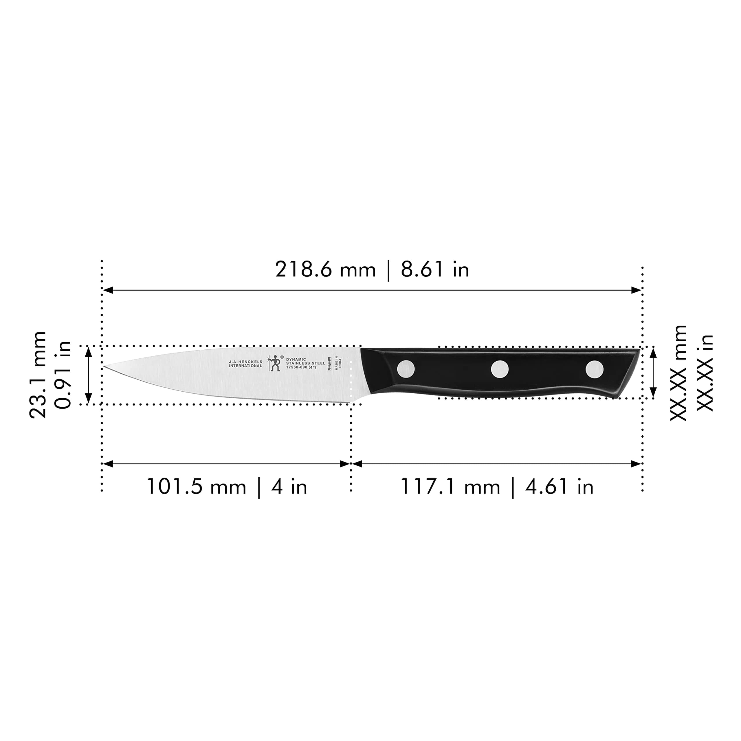 HENCKELS Dynamic Paring Knife 4" | Ultra-Sharp Stainless Steel Precision thumbnail 3