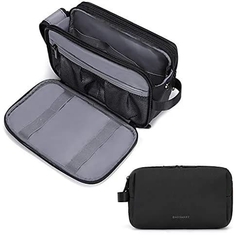 BAGSMART Toiletry Bag for Men, Travel Organizer, Water-Resistant, Black, Medium | Spacious & Multi-Functional thumbnail 1