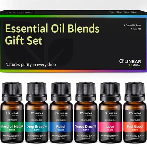 O'Linear Essential Oils 6 Blends Set 100ml (3.4 Fl Oz) | Pure Aromatherapy for Home Fragrance thumbnail 1