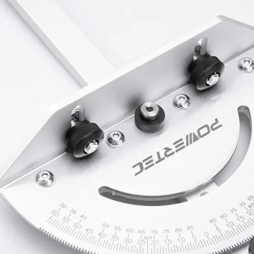 POWERTEC Miter Gauge for Table Saw | 120 Lockable Stops, Silver, 4.8in x 2.5in x 18.9in thumbnail 4