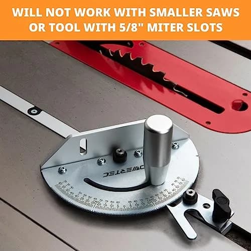 POWERTEC Miter Gauge for Table Saw | 120 Lockable Stops, Silver, 4.8in x 2.5in x 18.9in thumbnail 6