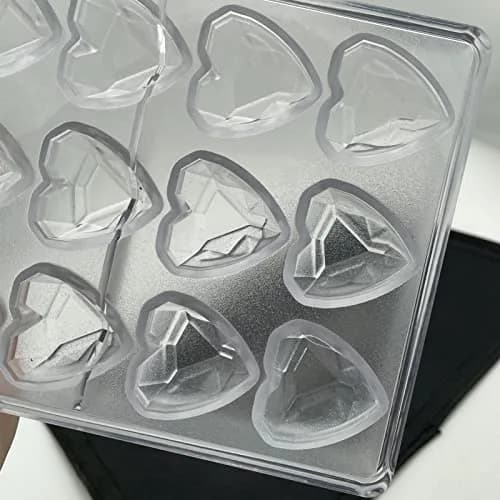 Goldbaking Diamond Heart Chocolate Mold Polycarbonate Candy Tray | 21 Cavities, 16.15ml Each thumbnail 6