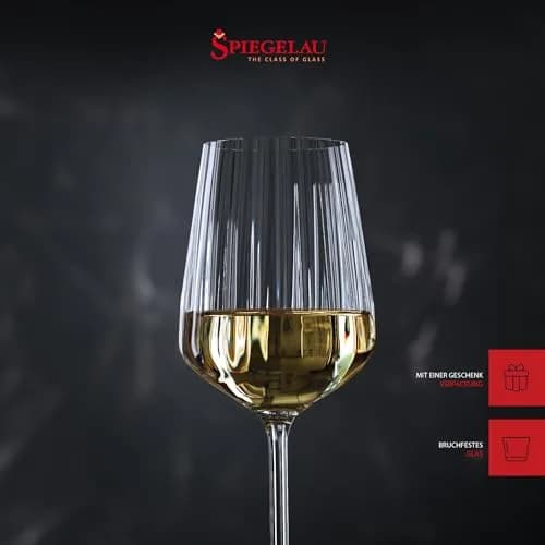 Spiegelau & Nachtmann White Wine Glass Set of 4 | Modern Diamond Shape, 440 ml, Dishwasher Safe thumbnail 3
