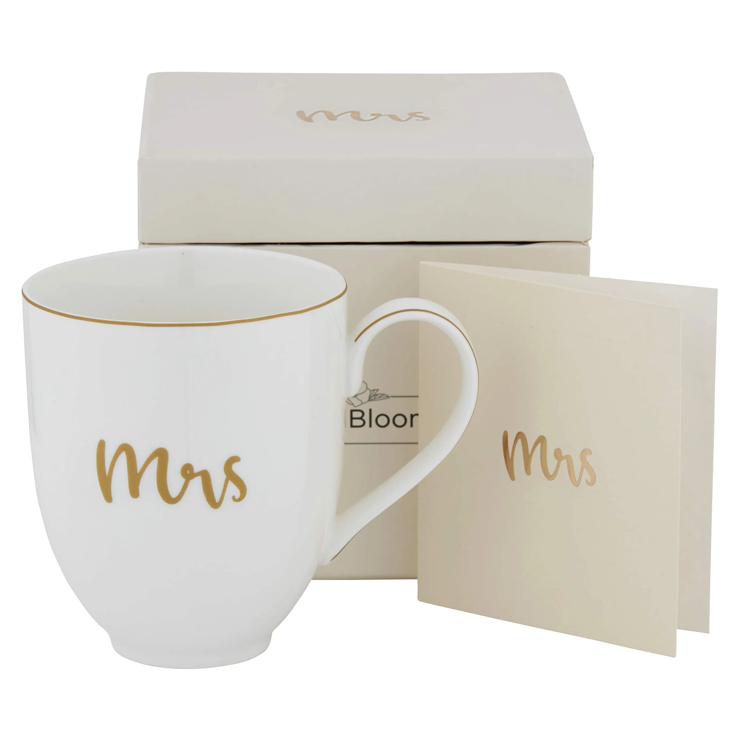 SipNBloom Mrs Coffee Mug Tea Cup | Bride Gift, Future Mrs, Engaged Mug, 13.5 oz, White — White