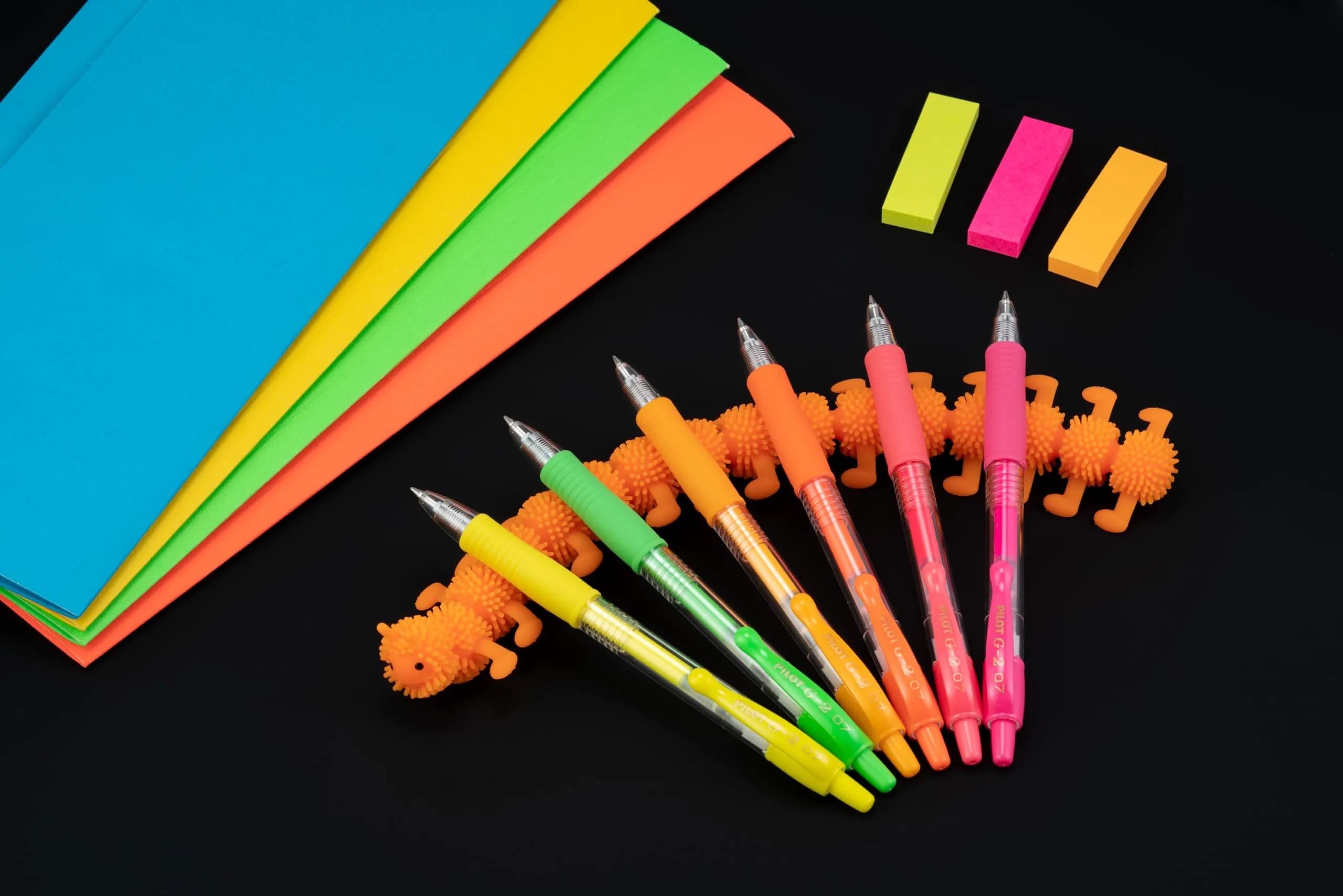 PILOT G2 Premium Gel Pens, Assorted Neon & Black Inks, 0.7mm Fine Point, 36-Pack Tub | Smooth Writing for Students & Office - view 5