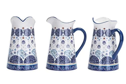 Bico Blue Talavera Ceramic 2.5 Qt Pitcher | Decorative & Dishwasher Safe thumbnail 3