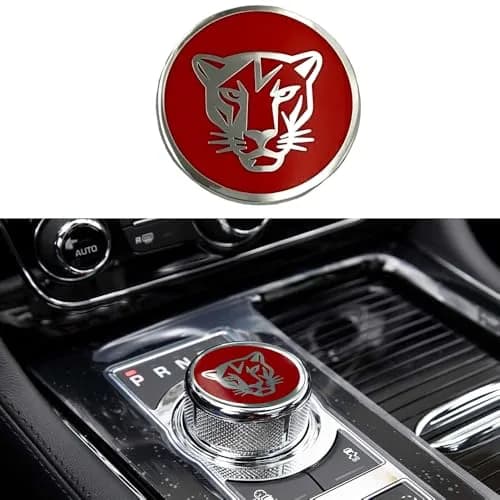 MAXDOOL Red Gear Shift Knob Cover Trim Sticker for Jaguar XF XE XJ F-Pace | Interior Car Decoration thumbnail 1