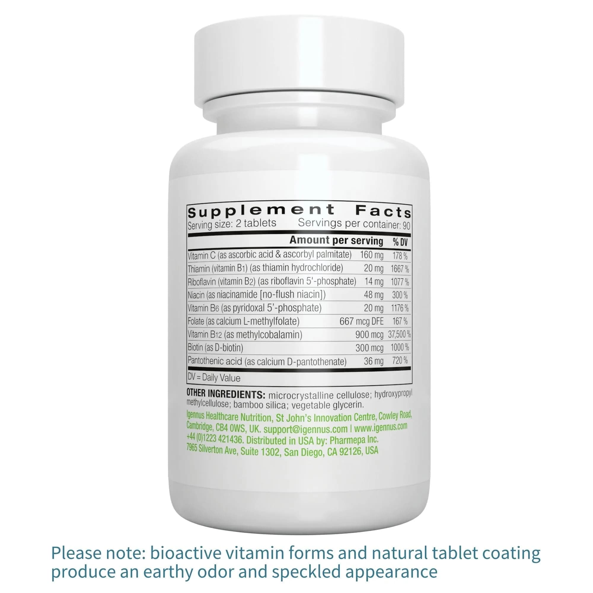 Igennus High Absorption Super B-Complex Methylated & Active B Vitamins 180 Tablets (3-Month Supply) | Energy, Mood & Cognitive Support - view 6