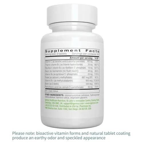 Igennus High Absorption Super B-Complex Methylated & Active B Vitamins 180 Tablets (3-Month Supply) | Energy, Mood & Cognitive Support thumbnail 6