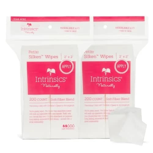 Intrinsics Petite Silken Esthetic Wipes 2x2 Inch (400 Count) | 4-Ply Lint-Free Facial Wipes for Toner & Makeup Removal thumbnail 1