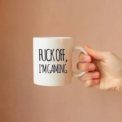 Panvola "Fuck Off Im Gaming" Gamer Gift Mug 325 ml (11 oz) | Funny Ceramic Coffee Cup for Gamers thumbnail 5