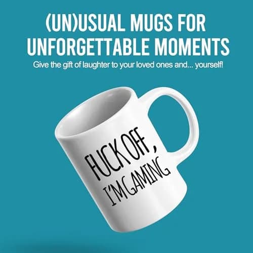 Panvola "Fuck Off Im Gaming" Gamer Gift Mug 325 ml (11 oz) | Funny Ceramic Coffee Cup for Gamers thumbnail 2