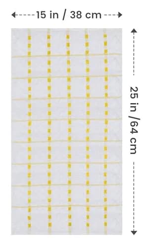 Utopia Towels Yellow Kitchen Towels 12 Pack 38cm x 64cm (15" x 25") | Absorbent Dobby Weave Cotton Dish Cloths thumbnail 2