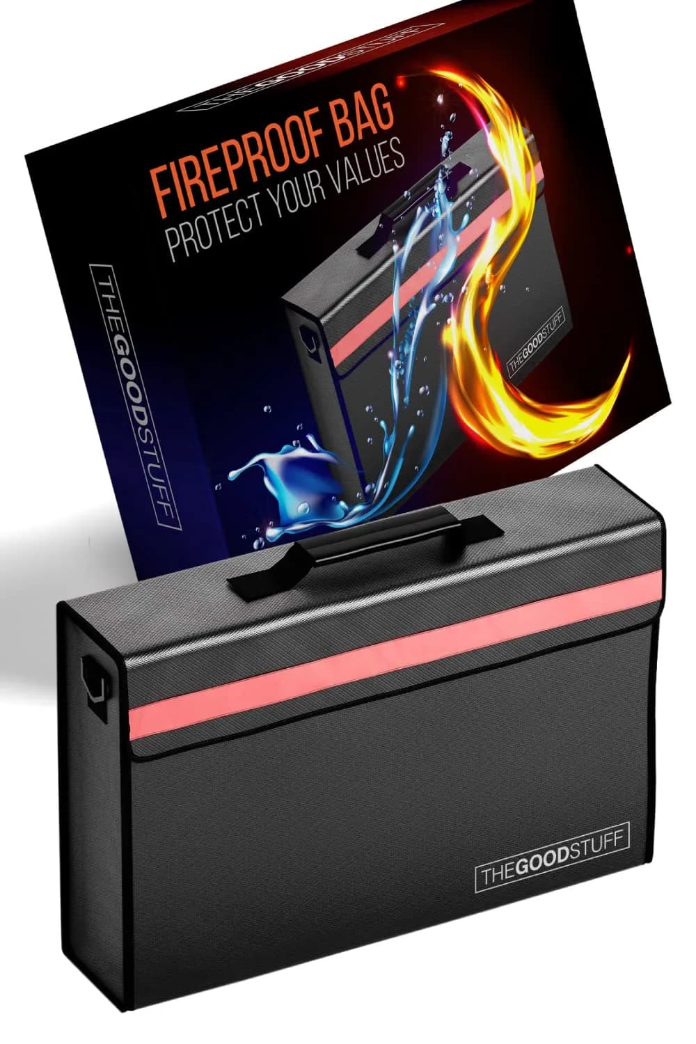 The Good Stuff Fireproof Cash Envelope 20.3cm (8 Inch) | Protects Cash, Passports, Jewelry Up to 2000°F — Messenger Bag / Box