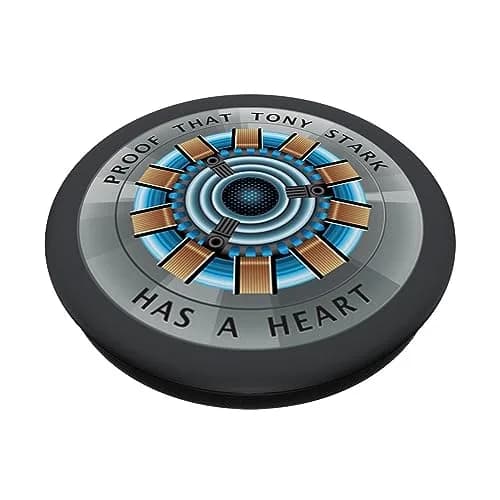 Marvel Avengers Endgame Tony Stark Has a Heart PopSockets Adhesive PopGrip | Official Marvel Merchandise, Swappable Top, Black thumbnail 2