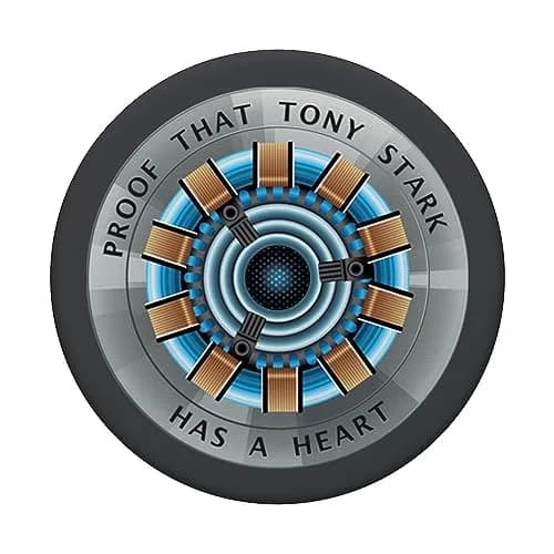 Marvel Avengers Endgame Tony Stark Has a Heart PopSockets Adhesive PopGrip | Official Marvel Merchandise, Swappable Top, Black thumbnail 3