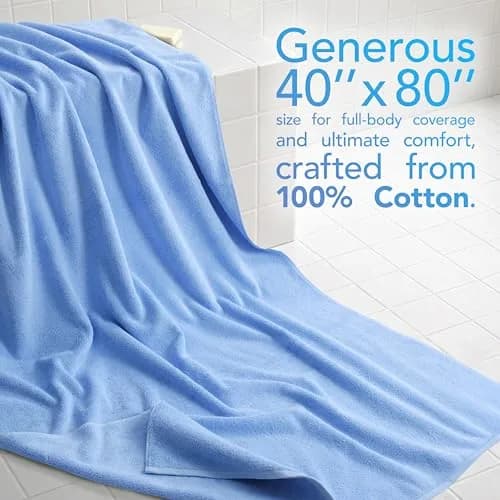 American Soft Linen 100% Cotton Turkish Towels 40x80 XL Bath Sheet | Luxury, Oversized & Quick-Dry thumbnail 2