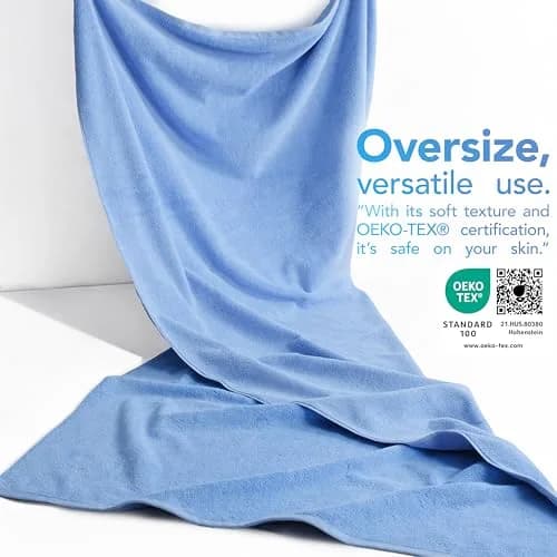 American Soft Linen 100% Cotton Turkish Towels 40x80 XL Bath Sheet | Luxury, Oversized & Quick-Dry thumbnail 3