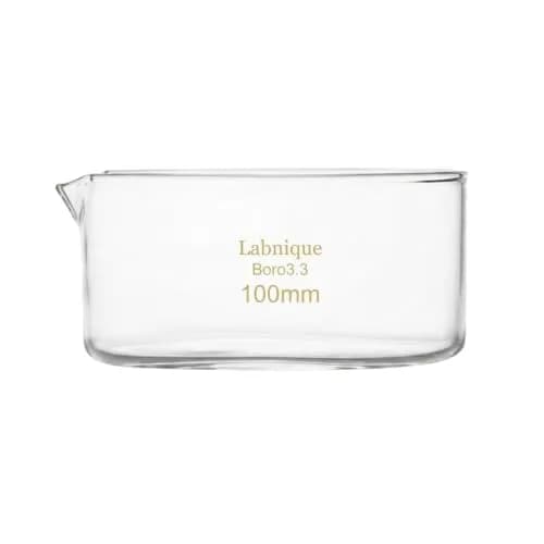 Labnique Borosilicate Glass Crystallizing Dish with Spout, 100mm, 300 ml | Heat & Cold Resistant for Lab & Education thumbnail 1
