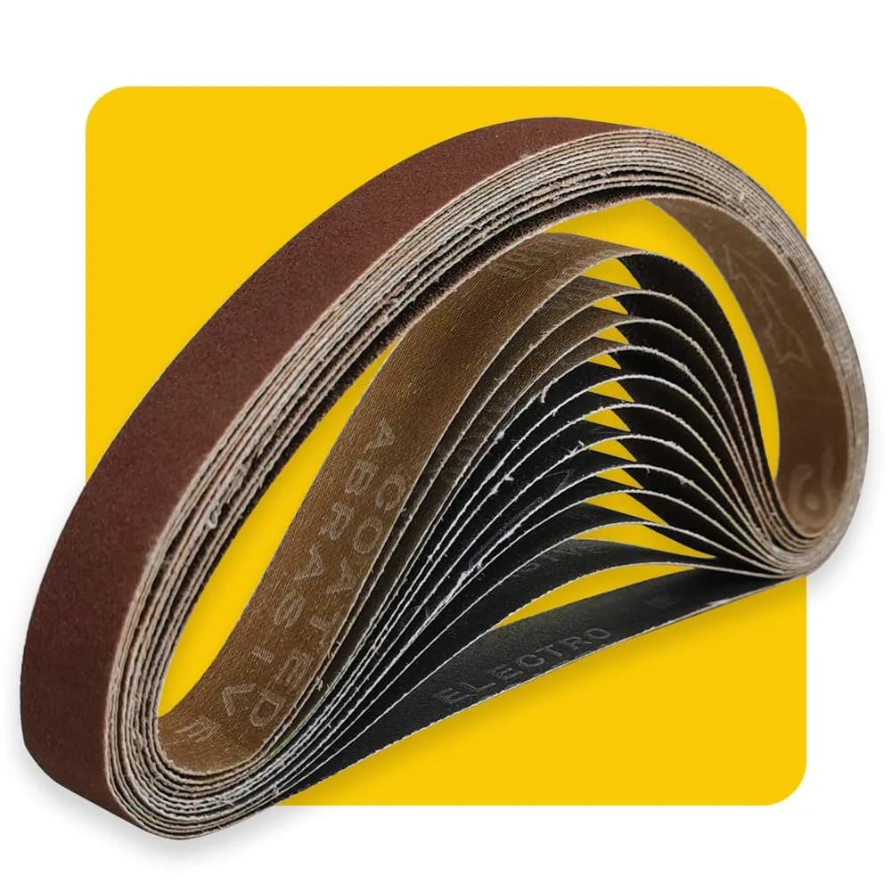 TPmax 1x30 inch Sanding Belt Pack | Aluminum Oxide, 12 Pcs, Assorted Grits for Power Sander