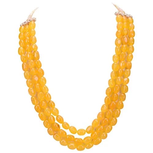 Ratnavali Jewels Quartz Multi Layer Strand Mala Beads Necklace 45cm | Elegant Traditional Jewelry for Women thumbnail 1