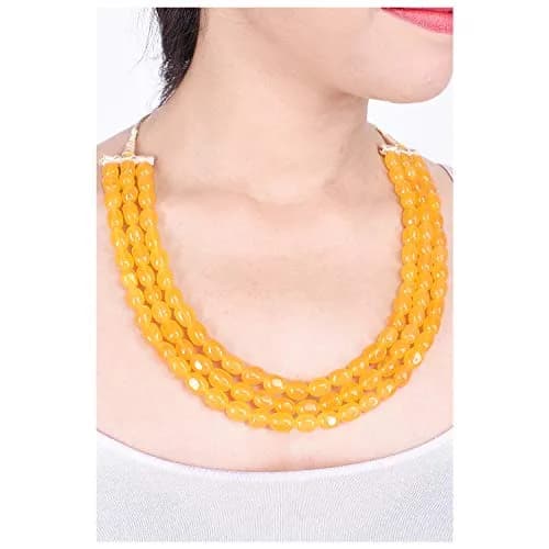 Ratnavali Jewels Quartz Multi Layer Strand Mala Beads Necklace 45cm | Elegant Traditional Jewelry for Women thumbnail 4