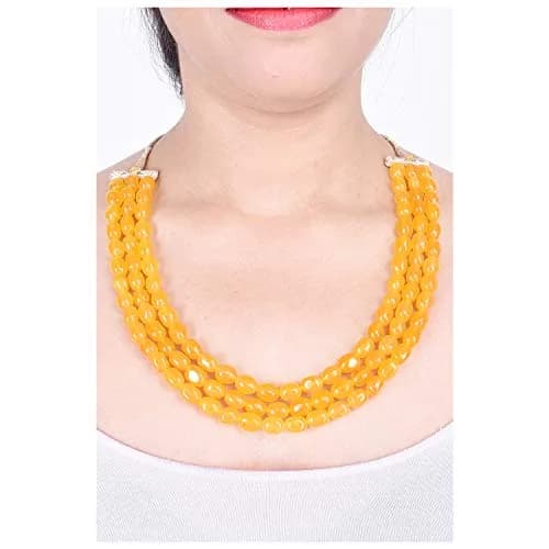 Ratnavali Jewels Quartz Multi Layer Strand Mala Beads Necklace 45cm | Elegant Traditional Jewelry for Women thumbnail 3