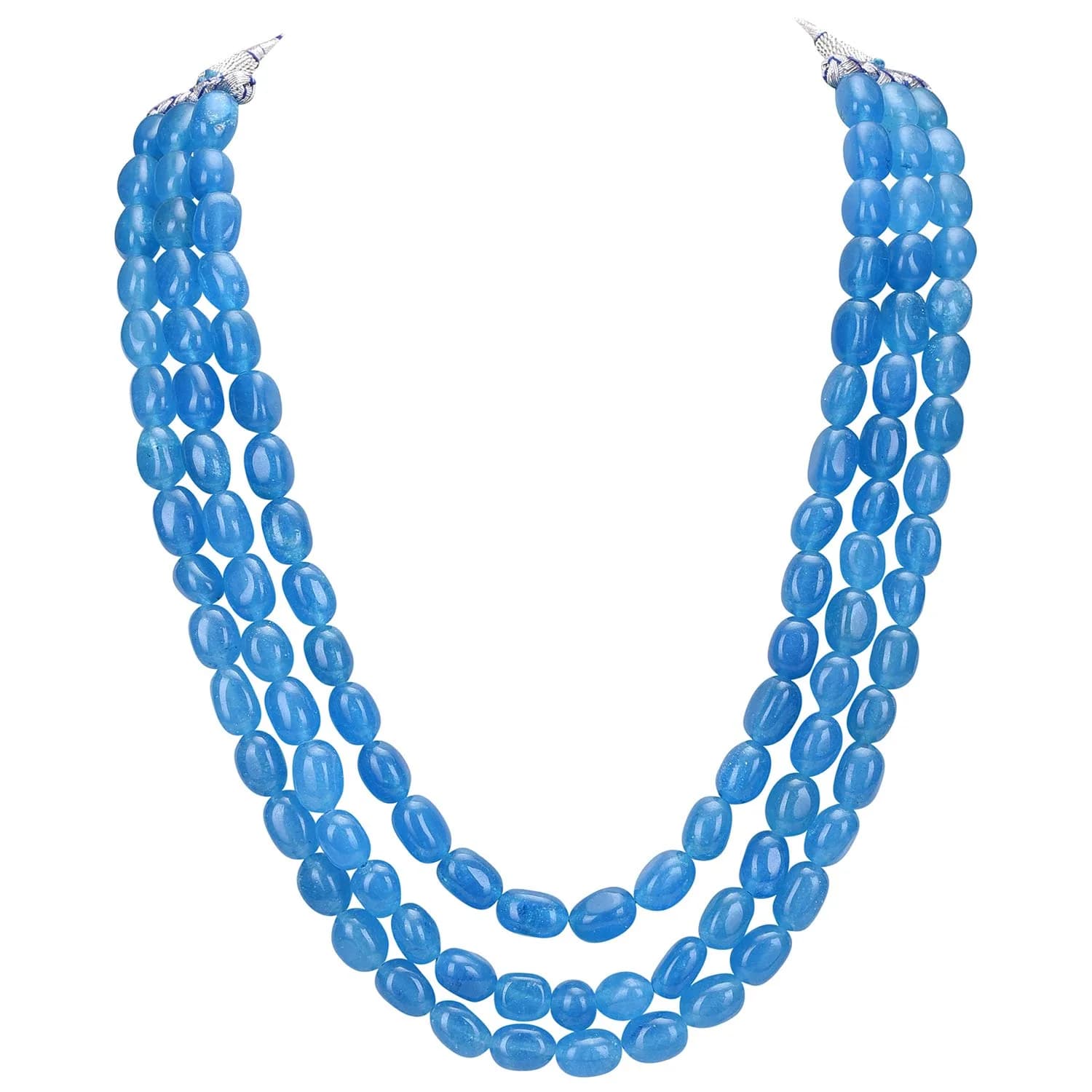 Ratnavali Jewels Blue Necklace 18inch | Traditional Ethnic Beads with Quartz - main product image