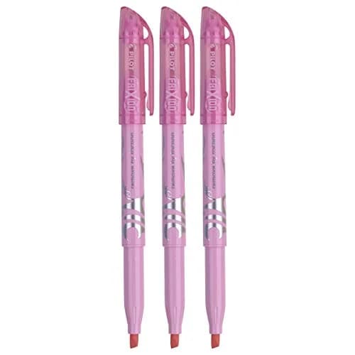 Pilot FriXion Pastel Erasable Highlighter 3 Pack | Pink Ink, Chisel Tip, Water-Based, Ambidextrous thumbnail 1