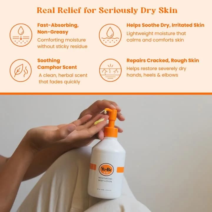 Yu-Be Body Lotion for Dry, Sensitive Skin | Non-Greasy, Fast-Absorbing Moisturizer 10.25 fl oz (2-Pack) thumbnail 3