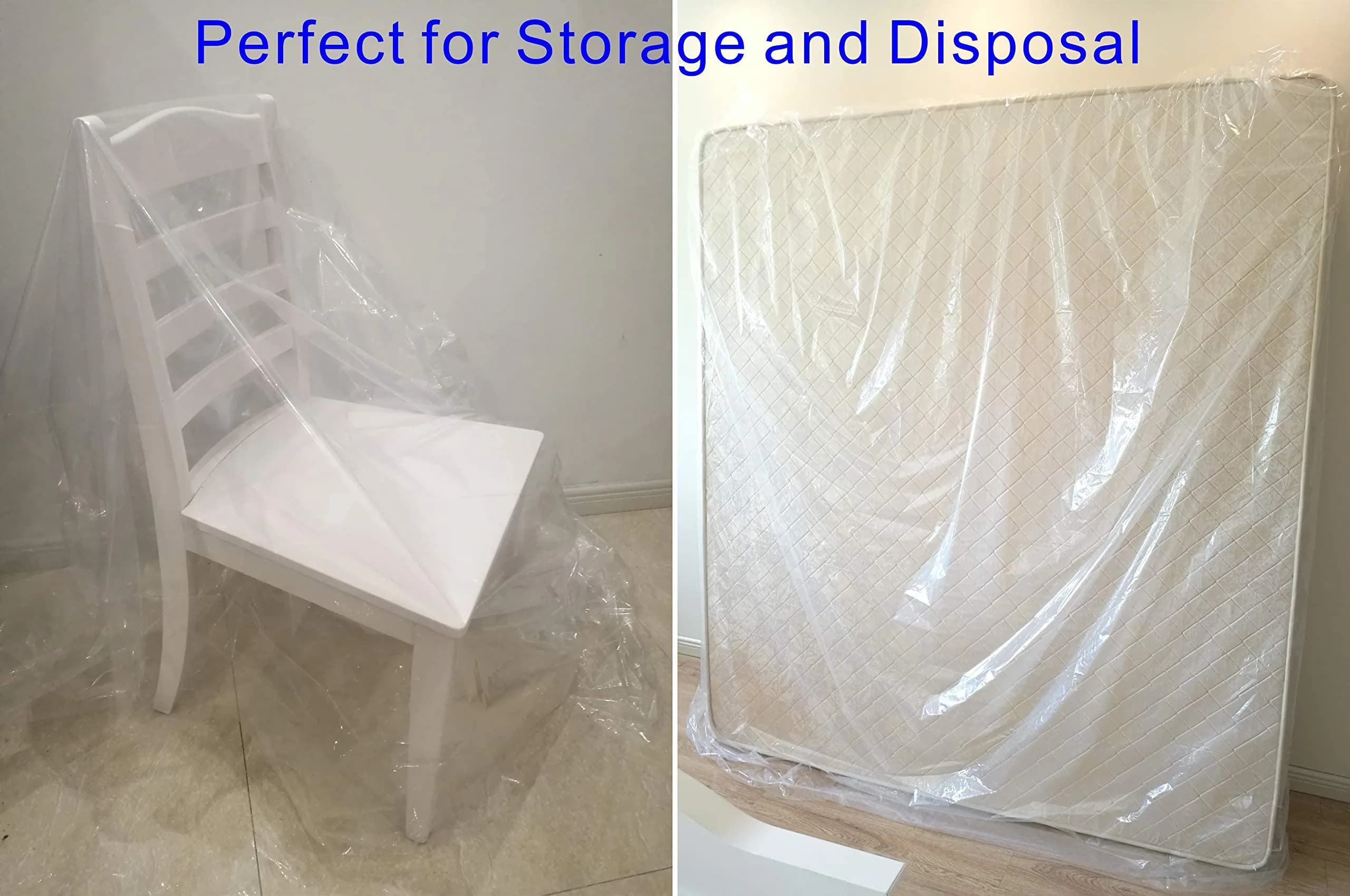 ComfortHome Mattress Bag Queen King Size 1.5 Mil Thick Clear | For Moving and Storage - view 5