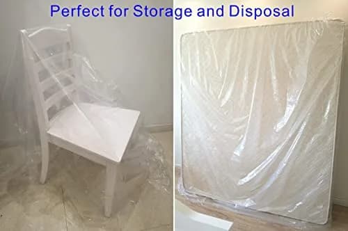 ComfortHome Mattress Bag Queen King Size 1.5 Mil Thick Clear | For Moving and Storage thumbnail 5