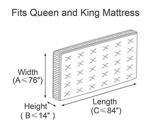 ComfortHome Mattress Bag Queen King Size 1.5 Mil Thick Clear | For Moving and Storage thumbnail 2