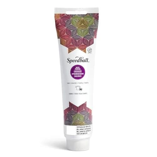 Speedball Fabric Block Printing Ink, Opaque White, 148ml (5 fl oz) | Vibrant Color for Fabric & Paper thumbnail 1