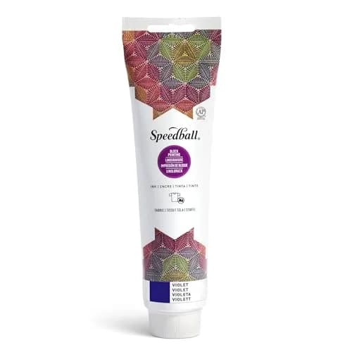 Speedball Fabric Block Printing Ink Violet 150ml (5 fl oz) | No Heat Set Required thumbnail 1