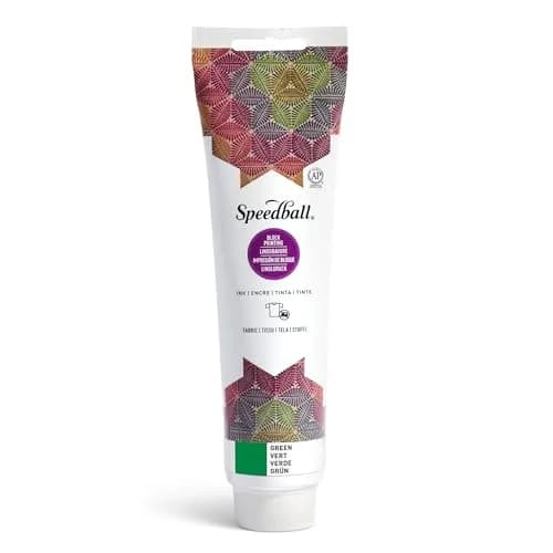 Speedball Fabric Block Printing Ink Green 148ml (5 fl oz) | Oil-Based for Cotton, Polyester, Blends, Linen, Rayon thumbnail 1
