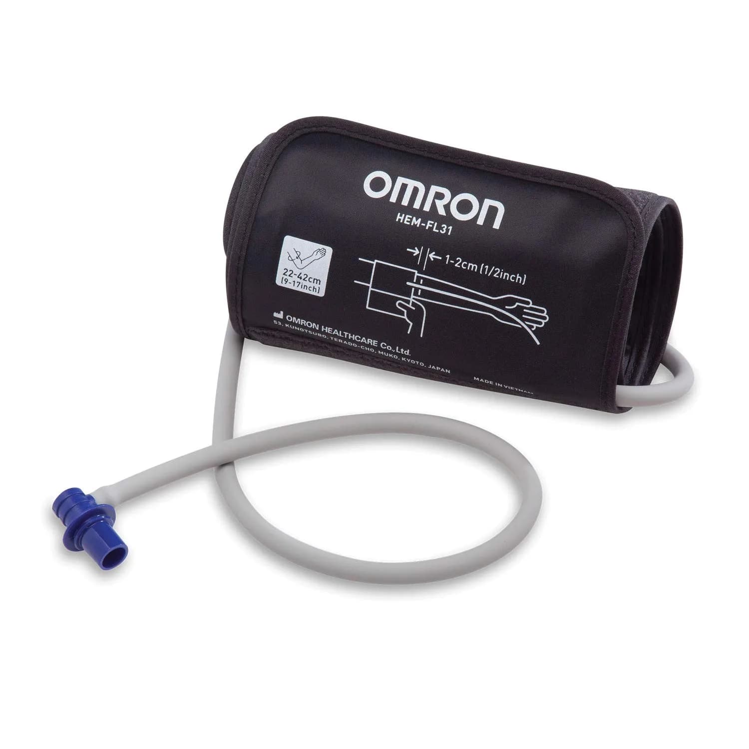 Omron HEM-FL31-B Easy-Wrap ComFit Cuff for Large Arms (25 cm - 43 cm) | Accurate Readings with Full Circumference Inflation - main product image