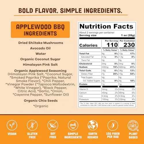 Pan's Mushroom Jerky, Vegan Snacks, Dried Shiitake, Plant-Based Jerky, Gluten Free, High in Fiber (2.2 Oz Pack of 3) thumbnail 2