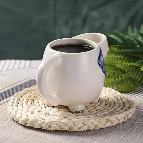 PULCHRITUDIE Elephant 17oz Ceramic Coffee Tea Mug, Hand Painted | Large 17oz Capacity, Safe & Hand Painted thumbnail 5