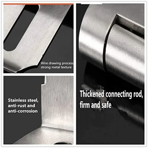 VIDYSUFYR 4 Inch 90 Degree Padlock Hasp, Stainless Steel Safety Door Latches, Solid Gate Padlock Hasp (2-Pack, Silver) thumbnail 3