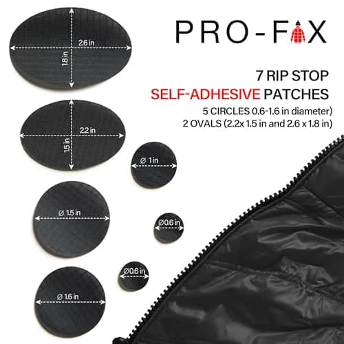 DJR Self-Adhesive Waterproof Repair Patch Kit | Nylon Ripstop, Multiple Sizes & Colors thumbnail 5
