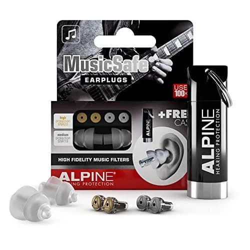 Alpine MusicSafe High Fidelity Earplugs for Musicians 19 & 22 dB Filters | Professional Hearing Protection thumbnail 1