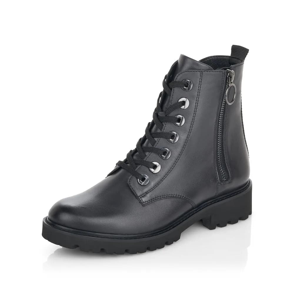 Remonte Women Ankle Boots D8671 | Ladies Lace-up Boot with Removable Insole, Blue Blau 14, US Size 8.5/9 - main product image