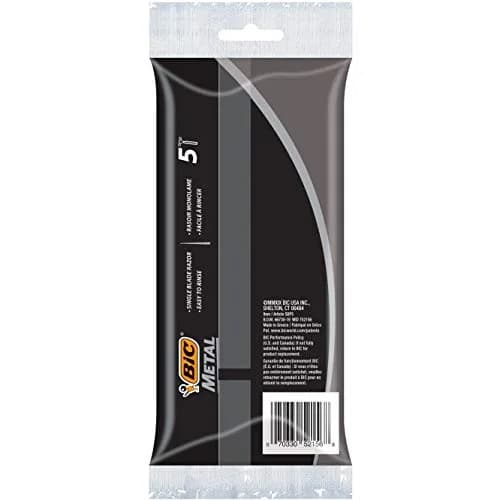 BIC Metal Men's Disposable Shaving Razors, 30 Count | Coarse & Curly Hair Friendly thumbnail 4