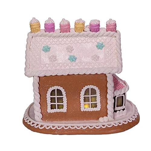 Kurt S. Adler 9-Inch Gingerbread House with LED Lights, Multi | Festive Holiday Home Décor Accent thumbnail 5