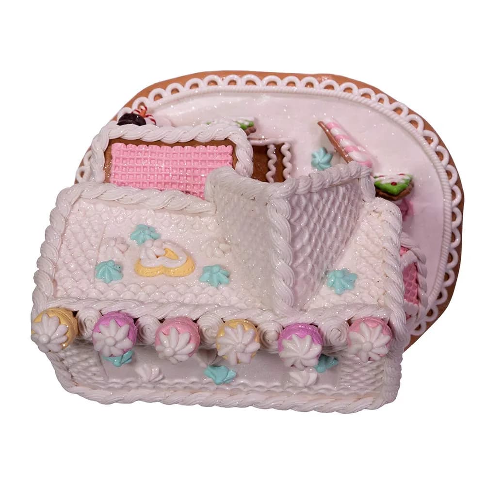 Kurt S. Adler 9-Inch Gingerbread House with LED Lights, Multi | Festive Holiday Home Décor Accent - view 6