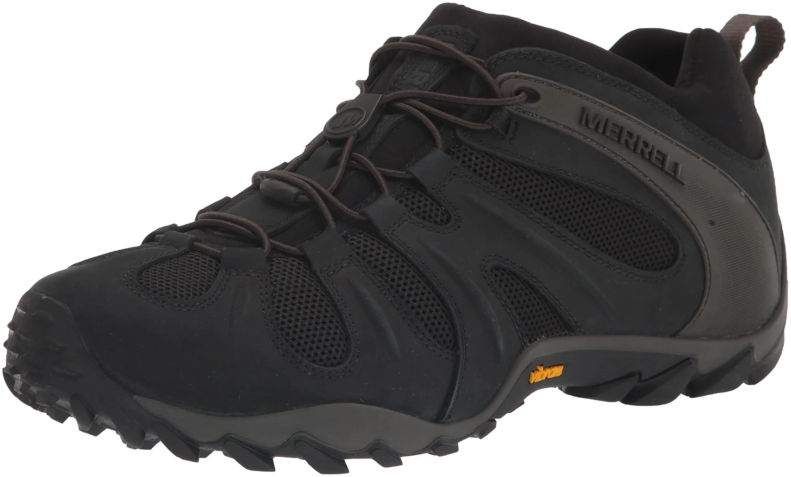 Merrell Mens CHAM 8 Stretch Hiking Shoe, Black,7 | Lightweight Outdoor Hiking Footwear