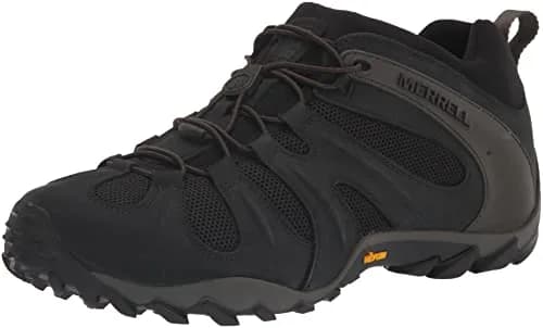 Merrell Mens CHAM 8 Stretch Hiking Shoe, Black,7 | Lightweight Outdoor Hiking Footwear thumbnail 1