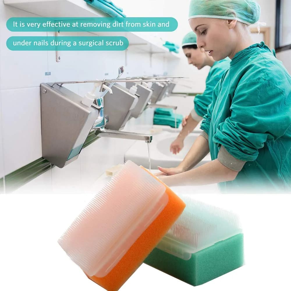 wellgler Autism Sensory Brush for Therapy, Surgical Scrub Brush, Baby Sponge for Bathing, Cradle Cap Brush (6-Pack, Assorted Colors) - view 4